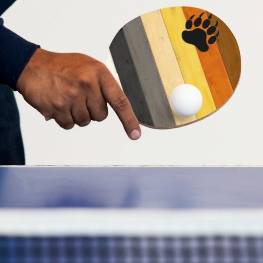 SlipperyJoe's Beer Pride flag houten vloer textuur Tafeltennisbatje (Insitu)