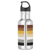 SlipperyJoe's Beer Pride flag houten vloer textuur Waterfles (Achterkant)