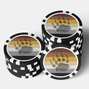 SlipperyJoe's Beer Pride vlag houten vloer textuur Poker Chips
