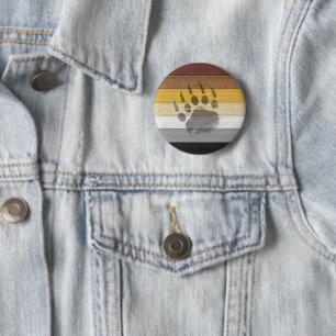 SlipperyJoe's Beer Pride vlag houten vloer textuur Ronde Button 5,7 Cm