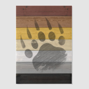 SlipperyJoe's Beer Pride vlag houten vloer textuur Vellum Uitnodigingen