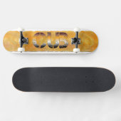 SlipperyJoe's beer zegt goudbruin-wit Skateboard (Horizontaal)