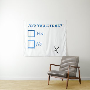 SlipperyJoe's ben je dronken humoristisch licht sa Wandkleed