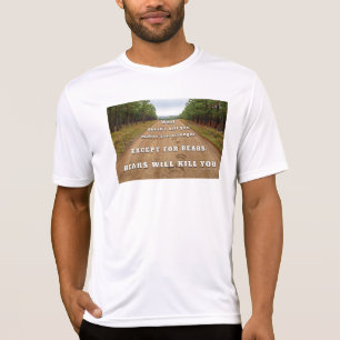 SlipperyJoe's beren zullen je doden pootafdrukken T-shirt