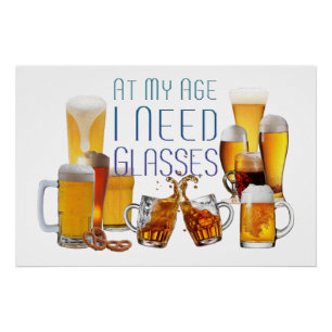 SlipperyJoe's bierglazen pilsnerglazen kroezen  Perfect Poster