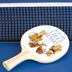 SlipperyJoe's bierglazen pilsnerglazen kroezen  Tafeltennisbatje