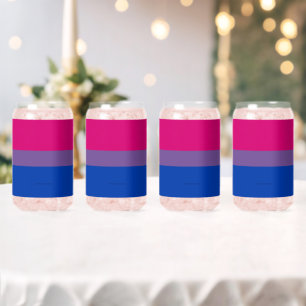SlipperyJoe's Biseksuele Pride-vlag kleuren magent Blikvorm Glas