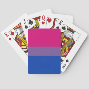 SlipperyJoe's Biseksuele Pride-vlag kleuren magent Pokerkaarten