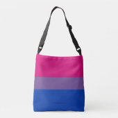 SlipperyJoe's Biseksuele Pride Vlag lavendel-roze  Crossbody Tas (Achterkant)
