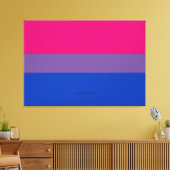 SlipperyJoe's Bisexual Pride Flag lavender-roze bl Canvas Afdruk (Insitu (Woonkamer))