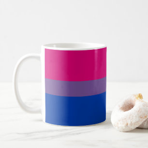 SlipperyJoe's Bisexual Pride Flag lavender-roze bl Koffiemok