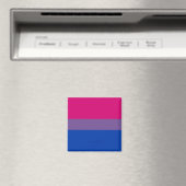 SlipperyJoe's Bisexual Pride Flag lavender-roze bl Magneet (Insitu (Vaatwasser))