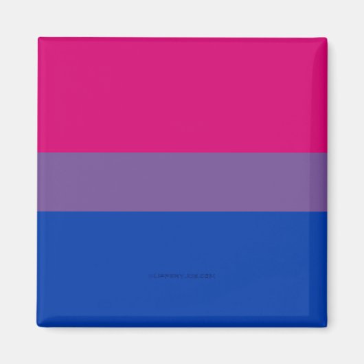 SlipperyJoe's Bisexual Pride Flag lavender-roze bl Magneet (Voorkant)