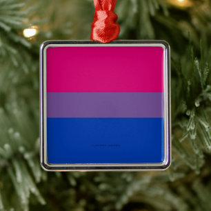 SlipperyJoe's Bisexual Pride Flag lavender-roze bl Metalen Ornament