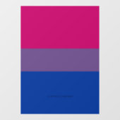 SlipperyJoe's Bisexual Pride Flag lavender-roze bl Raamsticker (Vel)