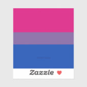 SlipperyJoe's Bisexual Pride Flag lavender-roze bl Sticker (Vel)