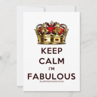 SlipperyJoe's blijf kalm fabulous gouden kroon roo