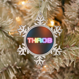 SlipperyJoe's bonzend regenboogachtig verloop dikk Tin Sneeuwvlok Ornament