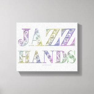SlipperyJoe's Broadway-musical Jazz Hands queer ca Canvas Afdruk