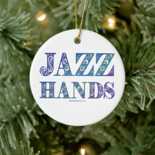 SlipperyJoe's Broadway-musical Jazz Hands queer ca Keramisch Ornament