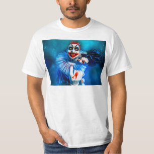 SlipperyJoe's clown pak artistiek Gelukkig Hallowe T-shirt