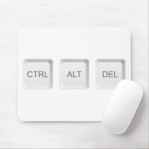 SlipperyJoe's CTRL ALT DEL computer toetsenbord kn Muismat