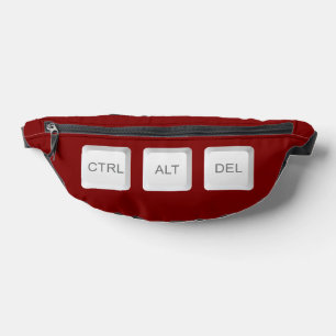 SlipperyJoe's CTRL ALT DEL knoppen drie witte com Heuptasje