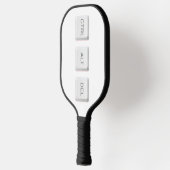 SlipperyJoe's CTRL ALT DEL knoppen drie witte com Pickleball Paddle (Links)