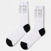 SlipperyJoe's CTRL ALT DEL knoppen drie witte com Sokken (Links)