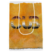 SlipperyJoe's cub beer woord sinaasappel-bruine ti Medium Cadeauzakje (Achterkant)