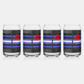 SlipperyJoe's cuir drapeau orgueil noir bleu royal (Gauche)