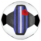 SlipperyJoe's cuir drapeau orgueil noir bleu royal (Tourné)