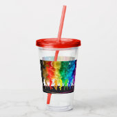 SlipperyJoe's Dancing Pride Shadows gay geschenken Acryl Drinkbeker (Achterkant)