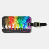 SlipperyJoe's Dancing Pride Shadows gay geschenken Bagagelabel (Voorkant horizontaal)