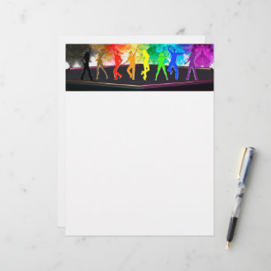 SlipperyJoe's Dancing Pride Shadows gay geschenken Briefhoofd