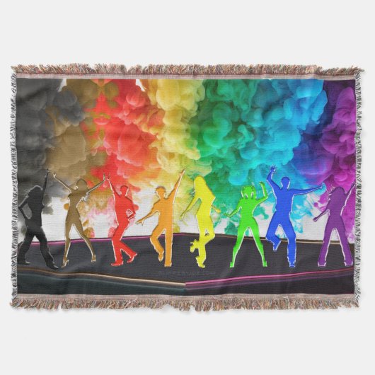 SlipperyJoe's Dancing Pride Shadows gay geschenken Deken (Voorkant)