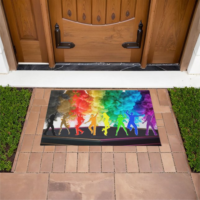 SlipperyJoe's Dancing Pride Shadows gay geschenken Deurmat (Buiten)