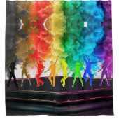 SlipperyJoe's Dancing Pride Shadows gay geschenken Douchegordijn (Voorkant)