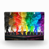 SlipperyJoe's Dancing Pride Shadows gay geschenken Fotoblokken (Voorkant)