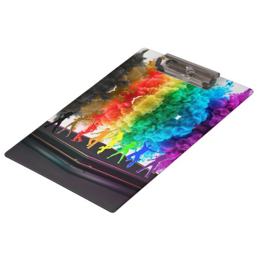 SlipperyJoe's Dancing Pride Shadows gay geschenken Klembord (Gekanteld)