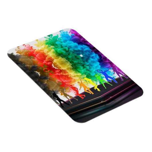 SlipperyJoe's Dancing Pride Shadows gay geschenken Magneet (Rechterzijde)