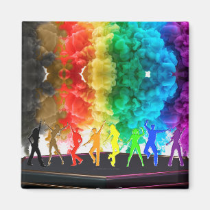SlipperyJoe's Dancing Pride Shadows gay geschenken Magneet