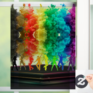 SlipperyJoe's Dancing Pride Shadows gay geschenken Raamsticker