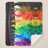SlipperyJoe's Dancing Pride Shadows gay geschenken Sherpa Deken (Voorkant)