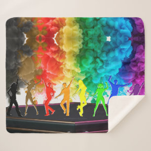 SlipperyJoe's Dancing Pride Shadows gay geschenken Sherpa Deken