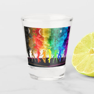 SlipperyJoe's Dancing Pride Shadows gay geschenken Shot Glas