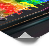 SlipperyJoe's dansende pride Shadows homo cadeauku Poster (Hoek)