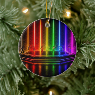 SlipperyJoe's dansvoorstelling viert Pride Keramisch Ornament