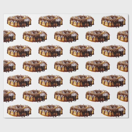 SlipperyJoe's decadent donut covered thick glossy  Cadeaupapier (Vlak)