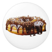 SlipperyJoe's decadent donut covered thick glossy  Keramische Knop (Voorkant)
